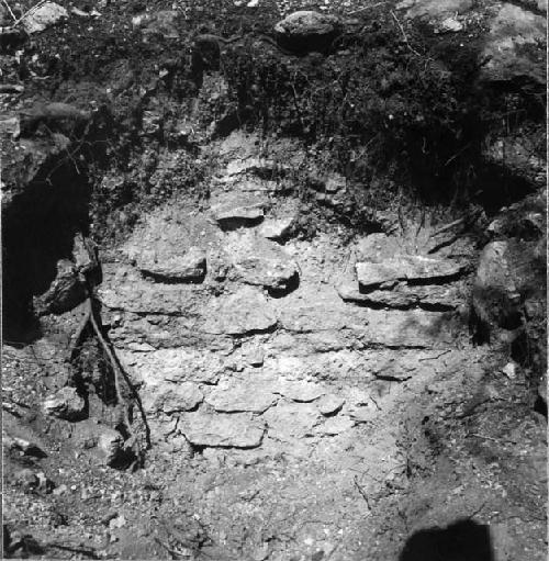 Masonry of rear (west) wall, Structure Q-87a