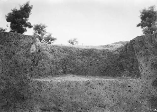 View of pit 5B, looking into the bank