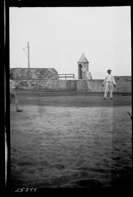 Man standing in road