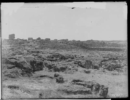 Walls made of rocks in landscape