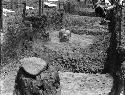 Northwest end of excavation I-31, showing stone 1 and pottery