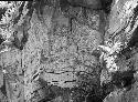 Carvings on the side of a cliff on hill (Malinche), Northwest of town