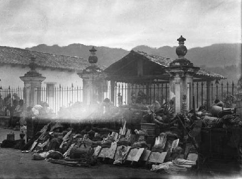 Offerings left by crowds at festival of Black Christ