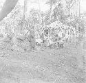 Pombe drinkers in forest clearing near Sipi camp