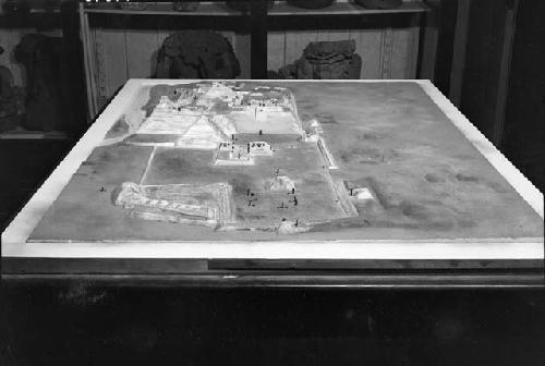 Scale model of principal ruined structures of Copan