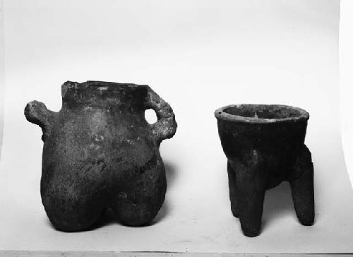 Two red ware vessels