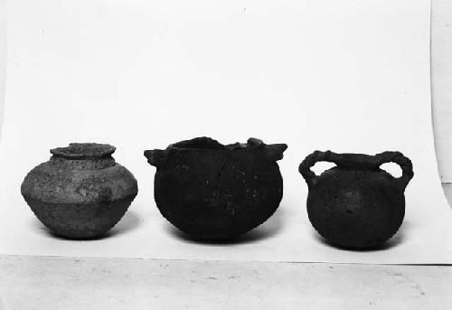 Three small red ware vessels