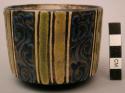 Cup, blue and green glaze