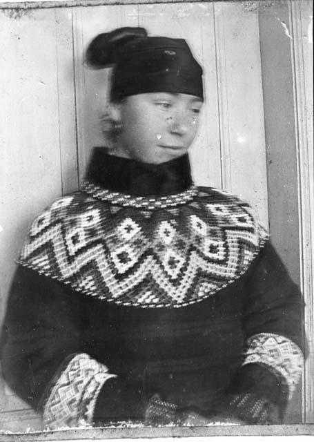 Portrait of Woman With Beaded Collar