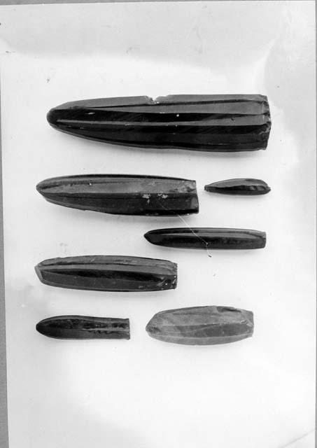 Obsidian cores (7)