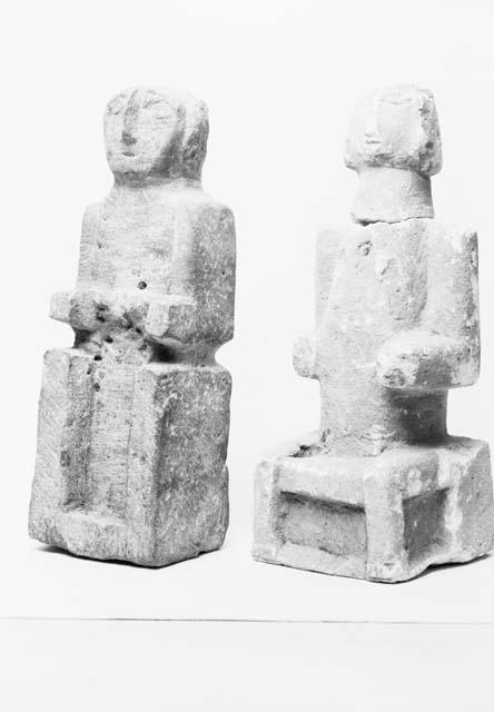 Two small stone idols