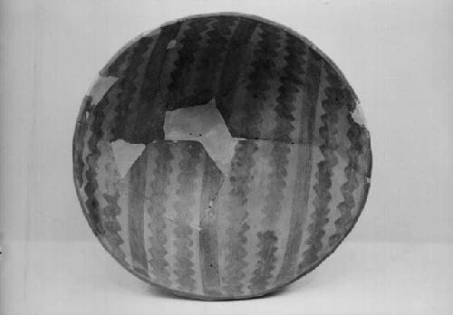 Abajo Red on Orange Pottery Bowl From Pueblo I Level - Site 13, Room 218