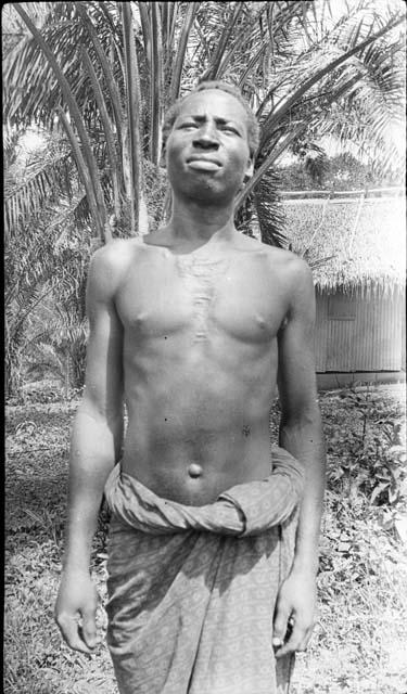 Young man with scarification