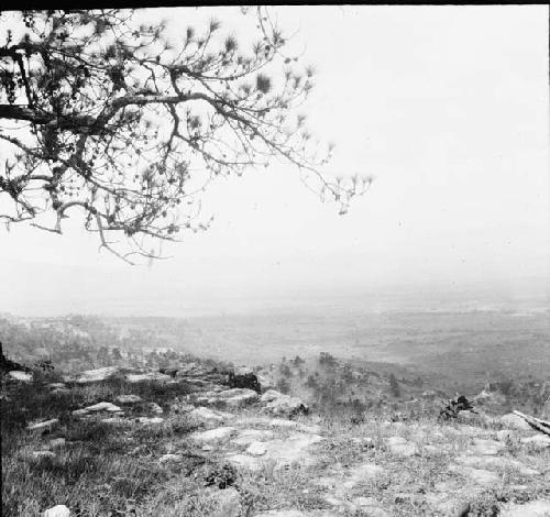 Panoramic view of excavation sites