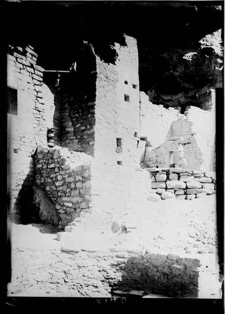 Cliff Palace - Square Tower from Between Kivas F and G