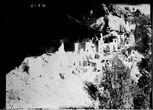 Cliff Palace - Plaza and Rooms Back of Kiva J