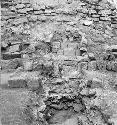 Str. Q-126, West excavations of stairway and shrine.