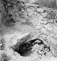Ancient pit cut into floor, Str. Q-126