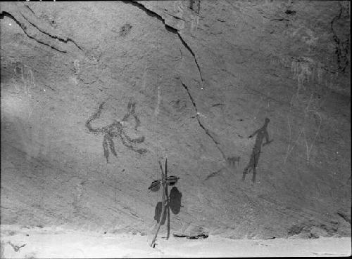 Pictographs on Northwest Wall of Canyon