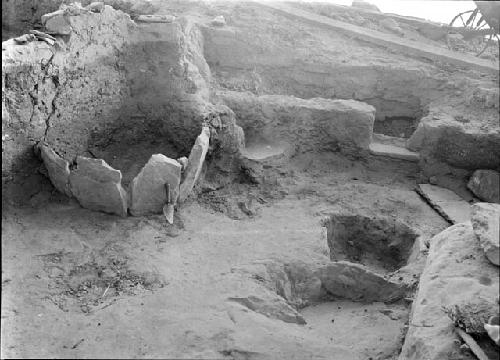 Room 6 Interior Showing Corner Bin, Firepits, Doorway