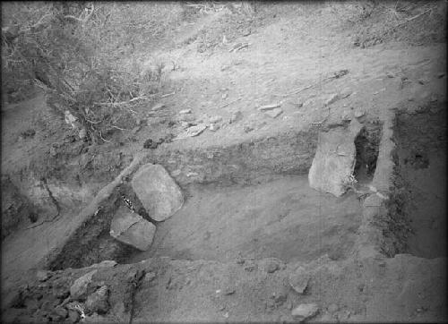 Room 102, Fragments of Undecorated Jar In Situ