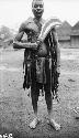 Tuabo clan, man dressed for war dance, frontal view