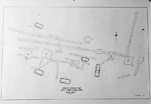 Survey Drawing - Beam Pattern, Kiva B, Site VII