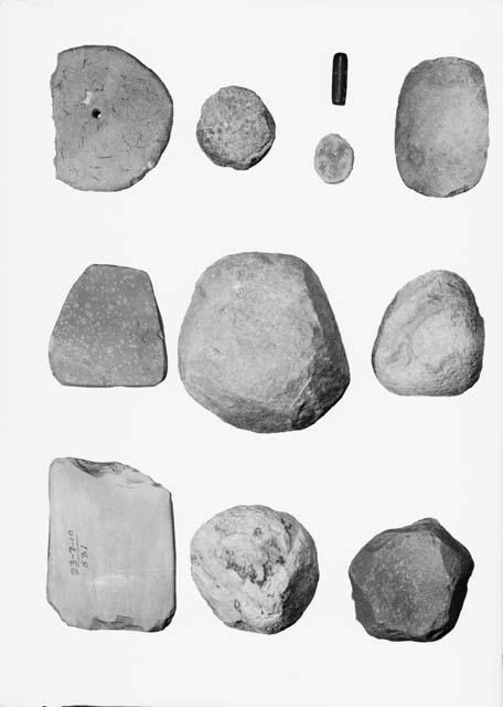 Clay and stone artifacts