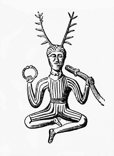 Celtic God Cernnunos from cauldron,  la Tene