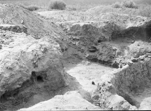 Site III, Square 8 pit from Southeast