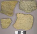 Corrugated potsherds