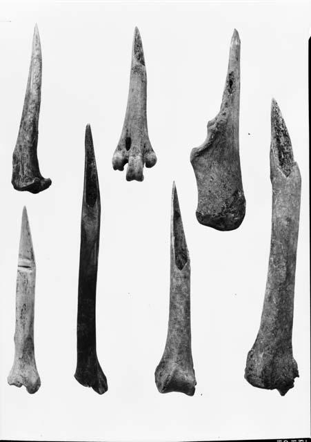 Bone awls from Pueblo I levels