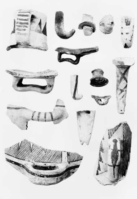 Potsherds from Pueblo II levels various sites