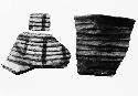 Painted corrugated potsherds from Pueblo II level