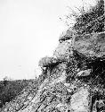 Mound 1 masonry near top on South side.