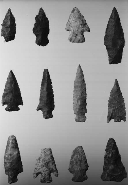 Stone projectile points