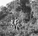 Bagishu women at edge of forest
