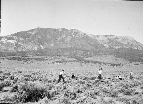 Site I during excavation, from east