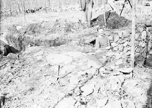 Structure 1, floor at south end of trench