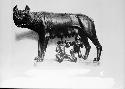 Etruscan bronze, figures of Romulus and Remus and wolf mother
