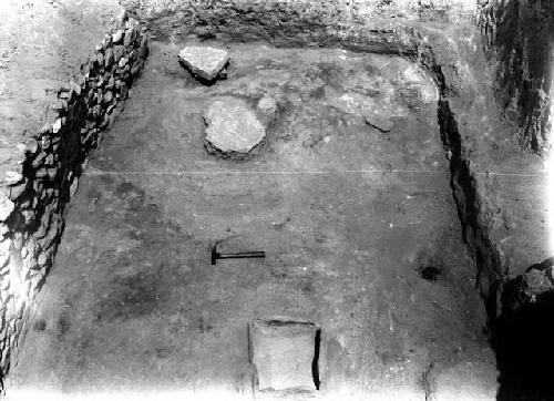 View of excavation site