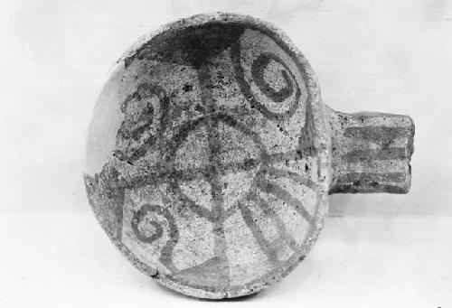 Mancos black on white pottery vessel from Pueblo II level