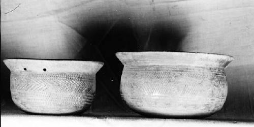 Two pottery  bowls