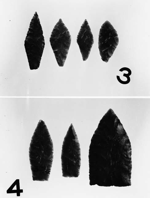 Stone implements from excavation by Dr. Froehlich G. Rainey in 1940