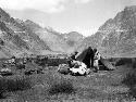 Two men at camp near Kichig Karakorum