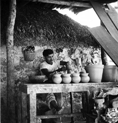 Gaspal Chab working on a wheel, 3 of 4