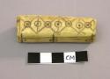 Incised ivory bone - geometric design