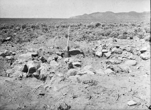 Site I after cleaning of rocks, from South