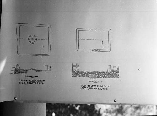 Survey drawing of Site III, Houses I and II