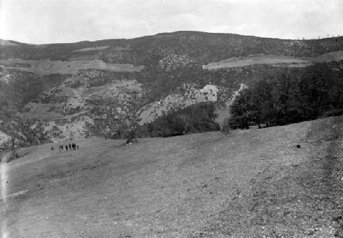 Seliste or ancient village, facing north, long axis of the southwest spur